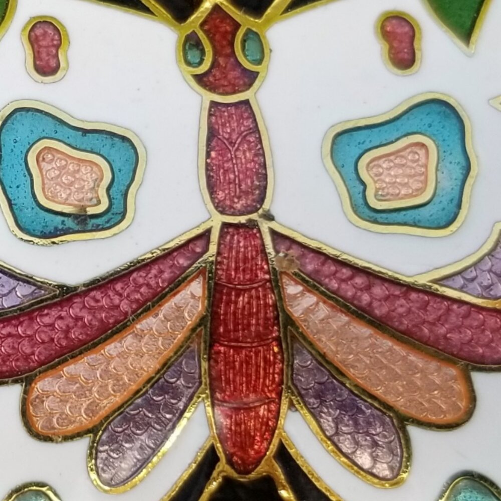 Cloisonné Enamel Butterfly Belt Buckle for Women by Charmant Beverly Hills CA - Picture 4 of 9